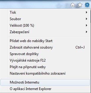 Nastavení Internet Exploreru