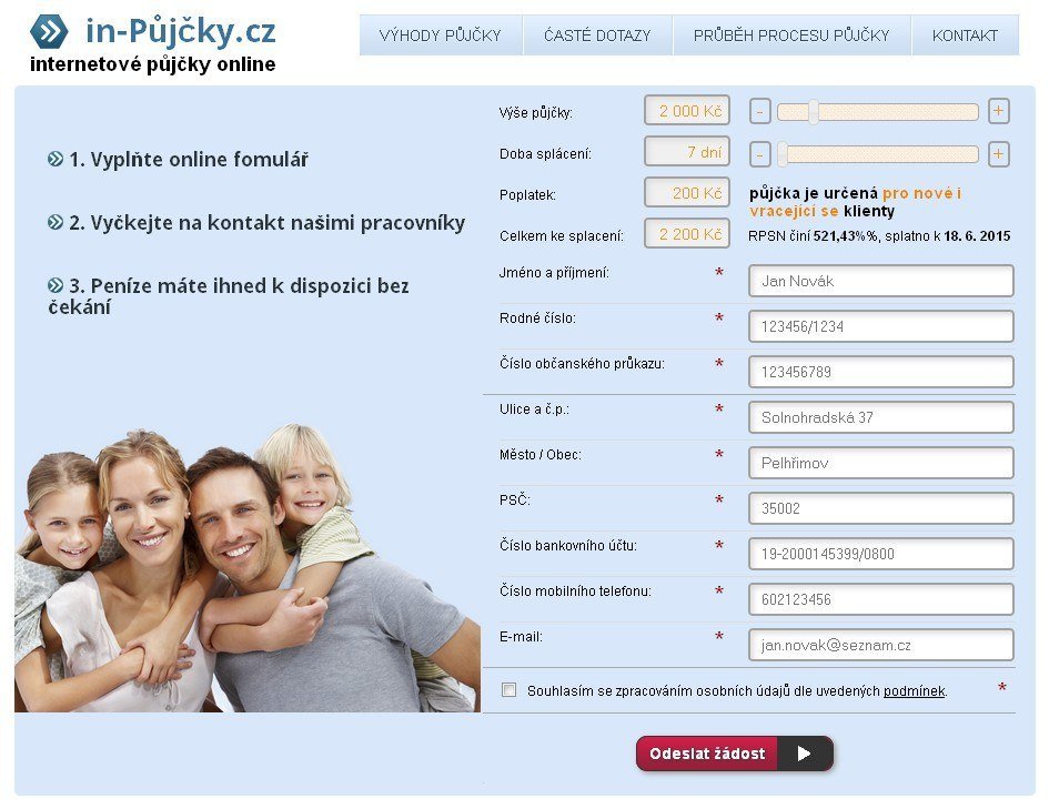 Web in Půjčky